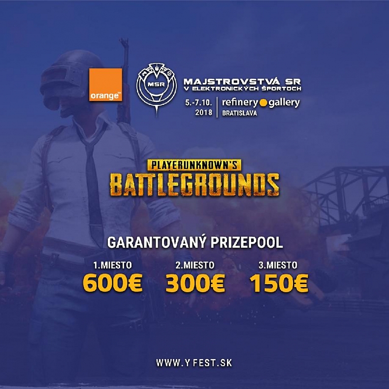 Na PUBG turnaji Y-Games se bude hrát o více než 1000 €