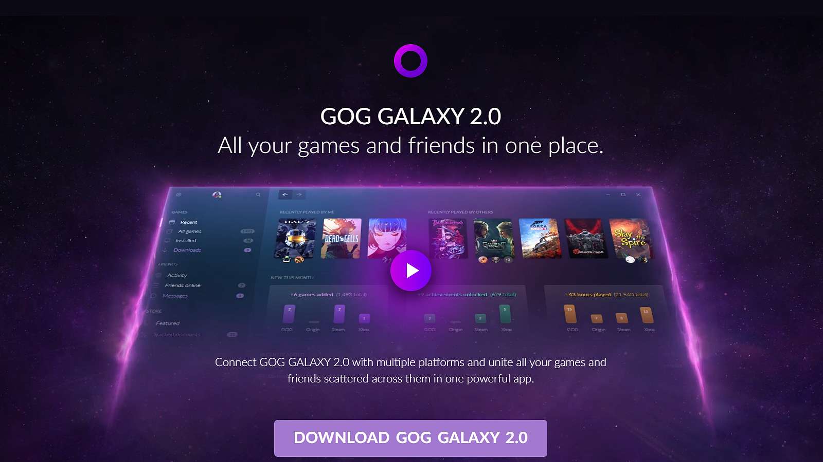 Všechny hry na jednom místě, GOG Galaxy 2.0 je dostupný v otevřené betě