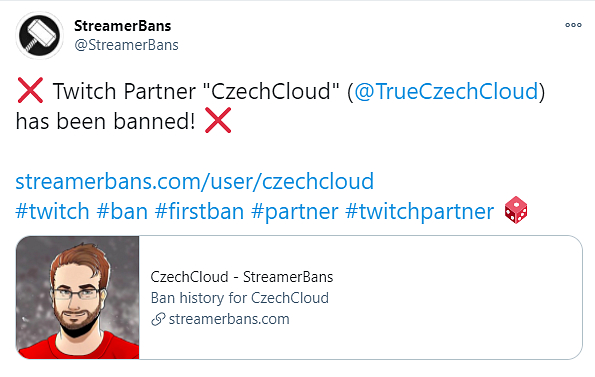 Streamer Petr "CzechCloud" Žalud dostal ban na tři dny