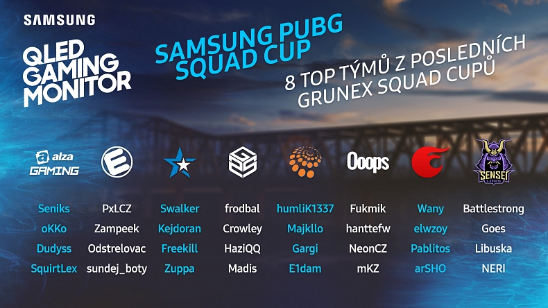 Výsledky kvalifikace SAMSUNG PUBG Squadu