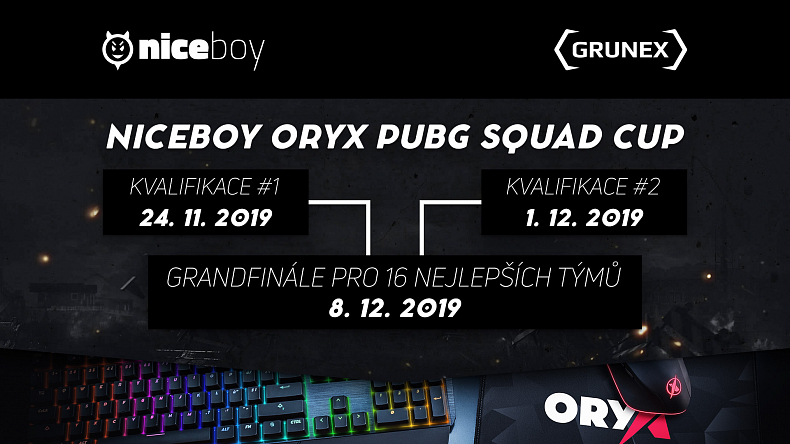 Hraj Niceboy ORYX PUBG Squad Cup a vylepši svůj gear