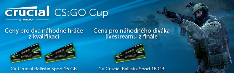 Crucial CS:GO Cup o hodnotné ceny!