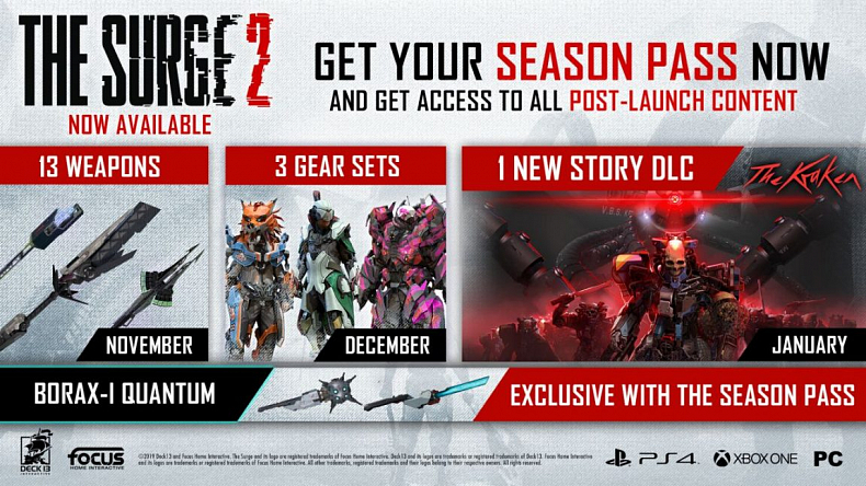 Pro bojovku The Surge 2 již je dostupný Season Pass