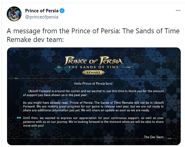 Remake Prince of Persia letos nevyjde, neukáže se ani na E3