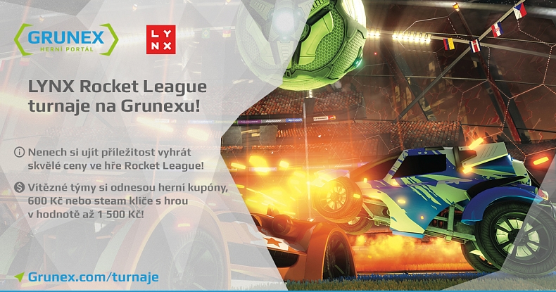 Nášup Rocket League turnajů o skvělé ceny pouze na Grunexu