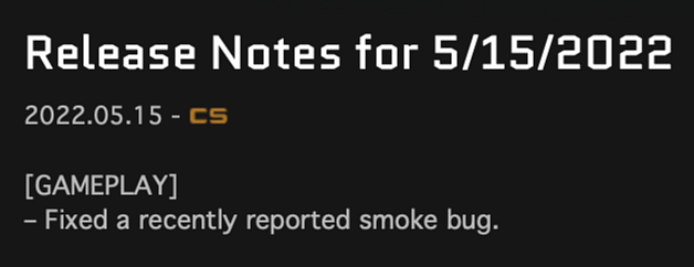 "Smoke bug je opraven," hlásí Valve