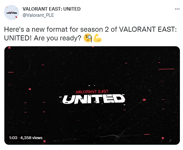 Valorant East: United je zpět, nabídne nový formát!