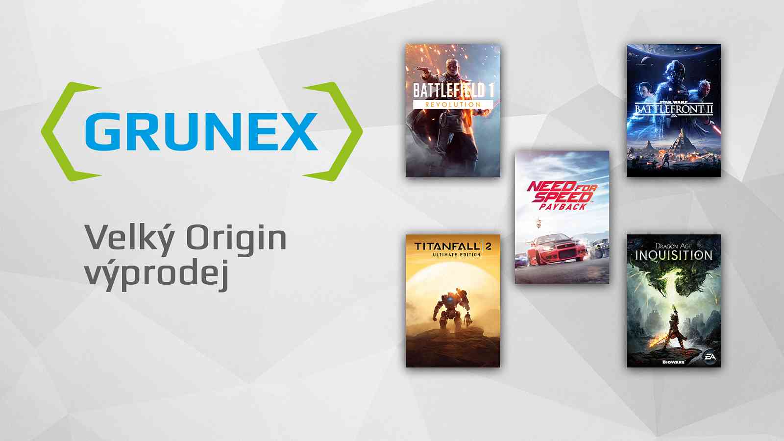 Origin nabízí velké slevy na Battlefield 1, Titanfall 2, Battlefront II a další hry