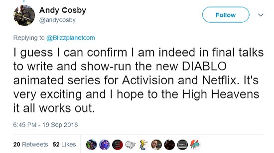 Andrew Cosby Tweet