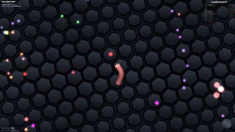 Slither.io nástupce mobilního hada v prohlížeči!