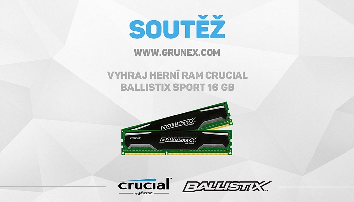 Soutěž o herní RAM Crucial Ballistix Sport 16Gb