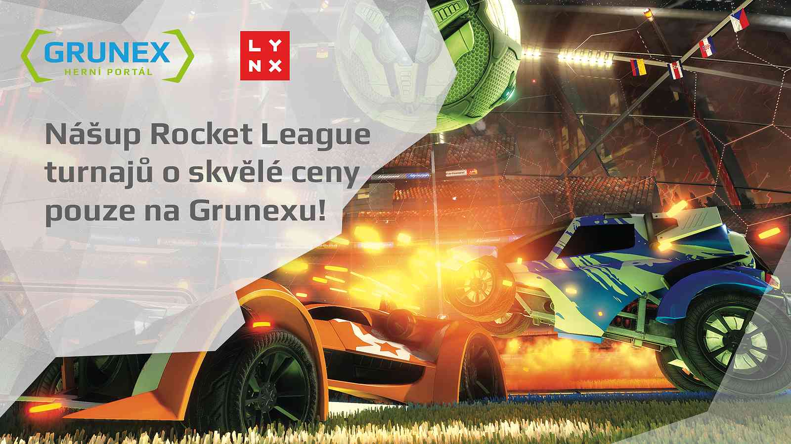 Nášup Rocket League turnajů o skvělé ceny pouze na Grunexu