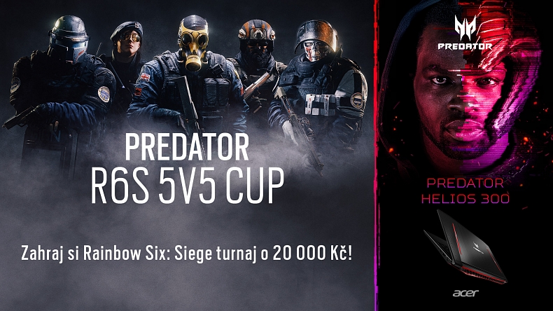 Zahraj si Predator Rainbow Six: Siege turnaj o 20 000 Kč