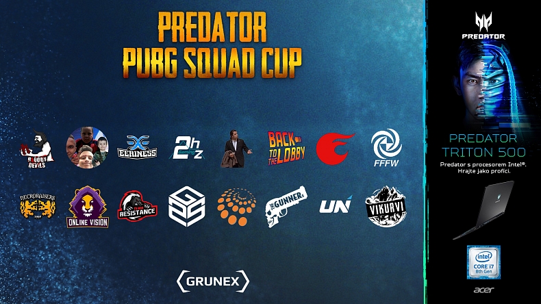 Výsledky kvalifikací Predator PUBG Squad Cupu