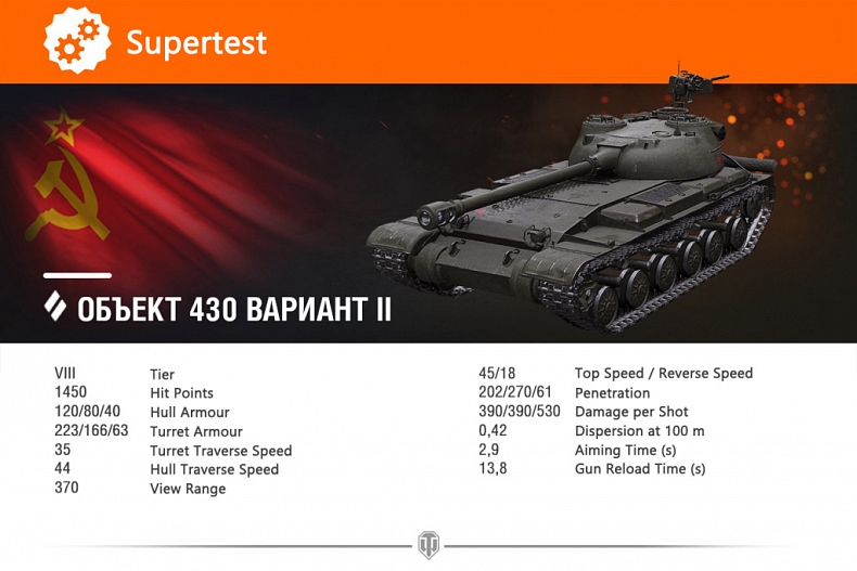 [World of Tanks] Supertest: Změny v linii Objecta 430