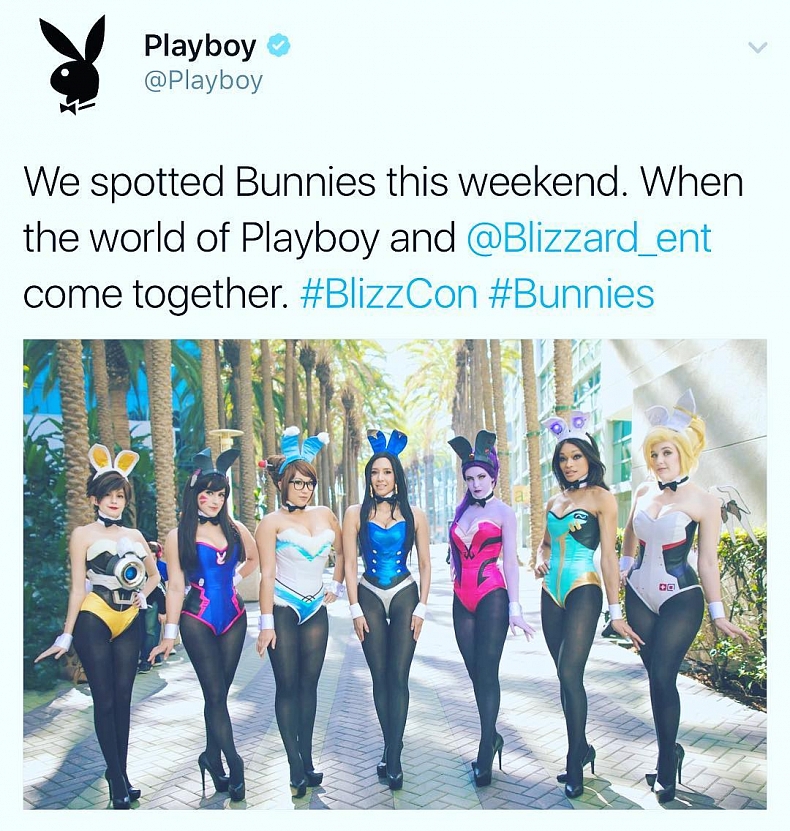 Playboy zajíčci jako postavy z Overwatch