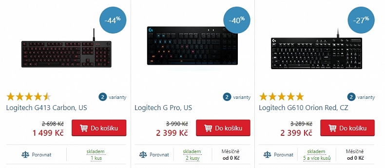 Na CZC.cz aktuálně koupíte Logitech periferie s velkou slevou