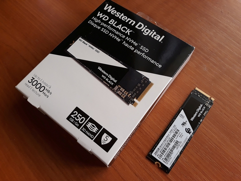 Recenze: SSD disk WD black M.2 NVMe 250 GB - opravdový rychlík