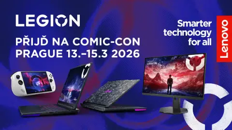 Lenovo na Comic-Con Prague: herní zóna, influenceři i víkendová soutěž ve hře F1 na závodních simulátorech