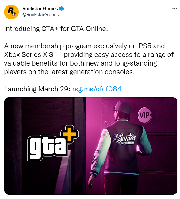 Rockstar představuje předplatnou službu GTA+