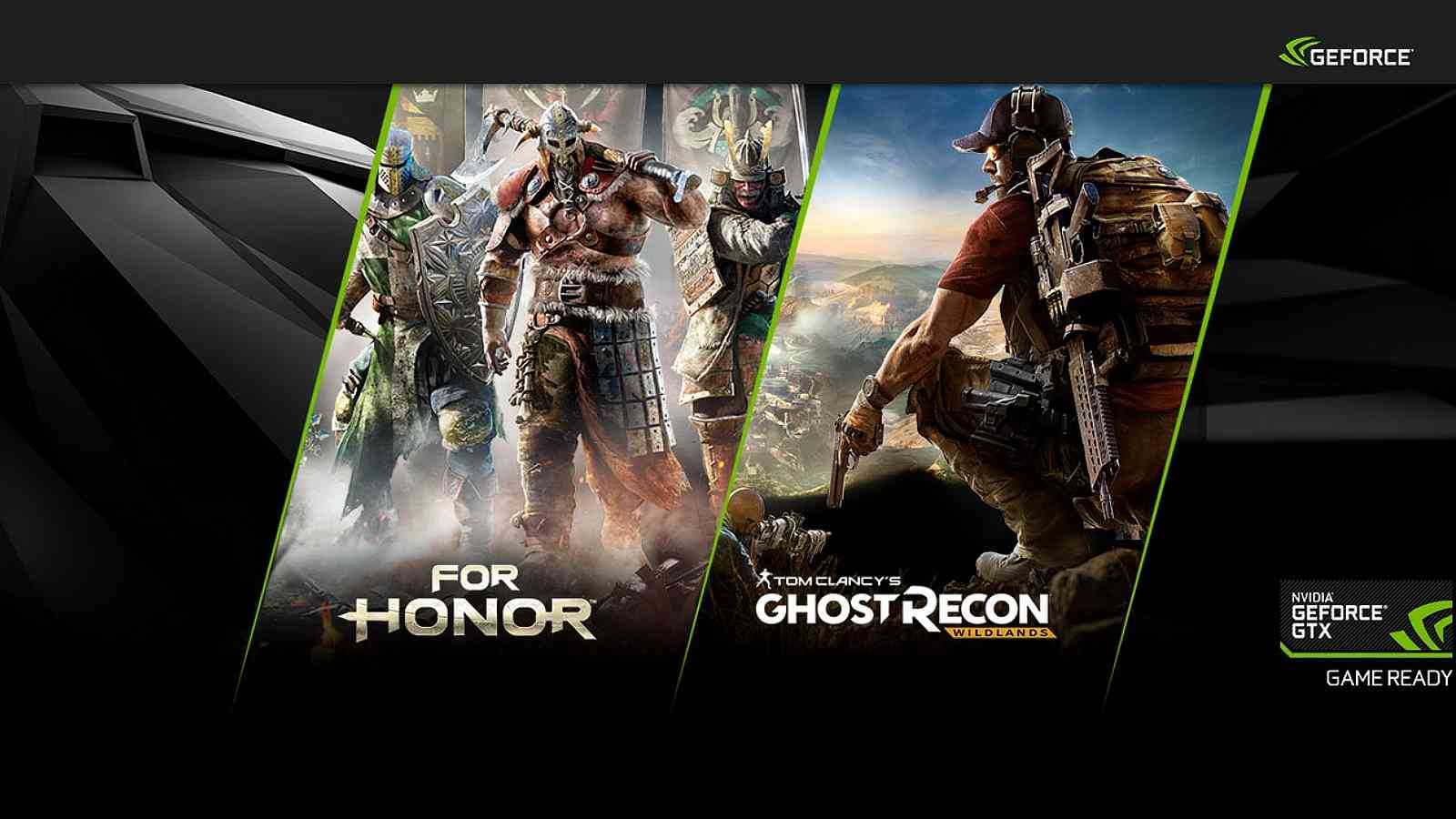 Nvidia dává For Honor nebo Ghost Recon: Wildlands k GeForce GTX 1060