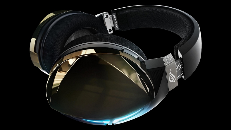 Nový Asus ROG headset netradičně září zlatou barvou