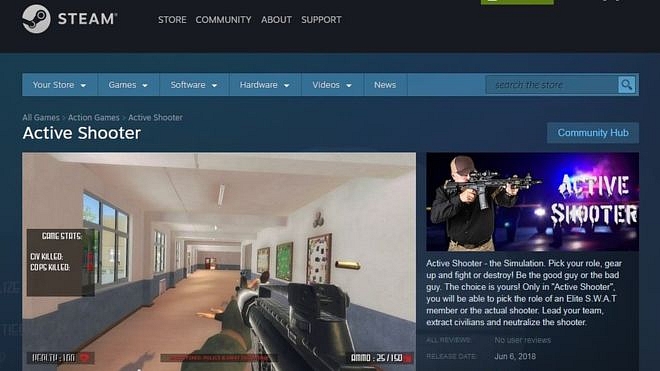 Hra, kde můžete střílet děti ve škole, byla stažena ze Steamu