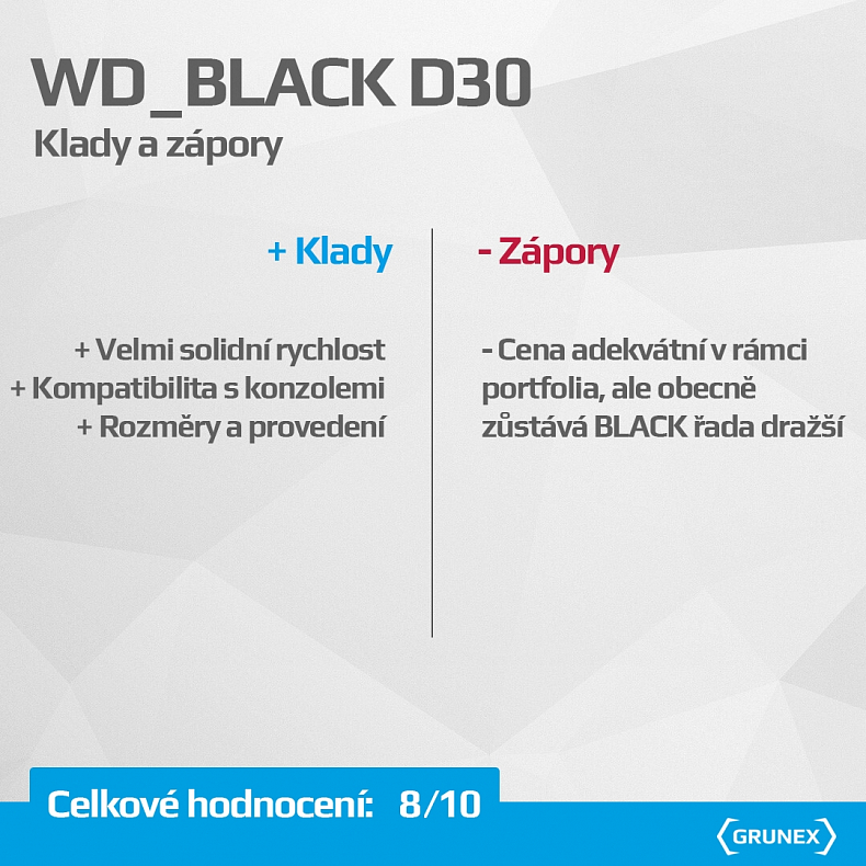 Recenze: WD_BLACK D30 - externí SSD hlavně pro konzolisty