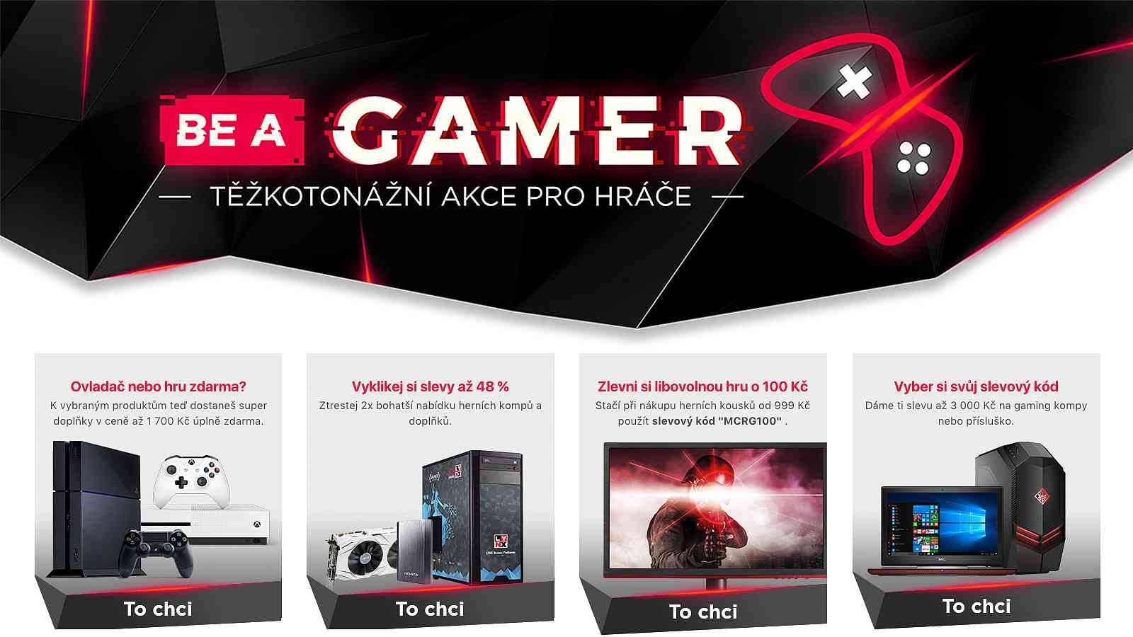 Be a Gamer akce od CZC.cz. přináší zvýhodněné herní vybavení