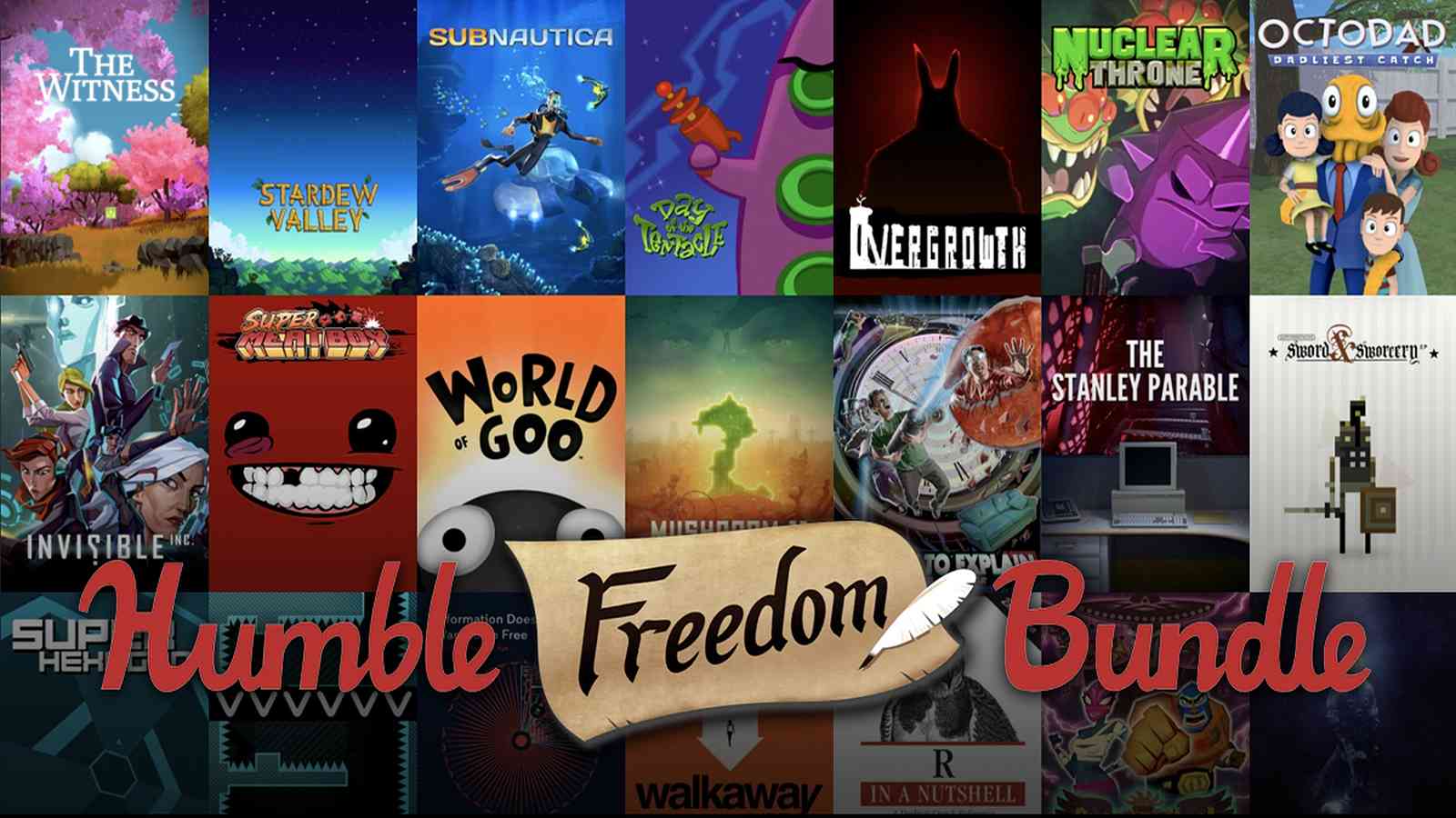 Více než 45 her a knih najdete v Humble Freedom Bundle