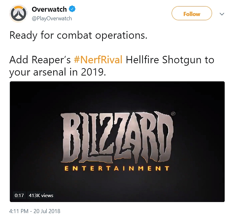 Hasbro a Blizzard odhalili první dvě Nerf zbraně ze hry Overwatch