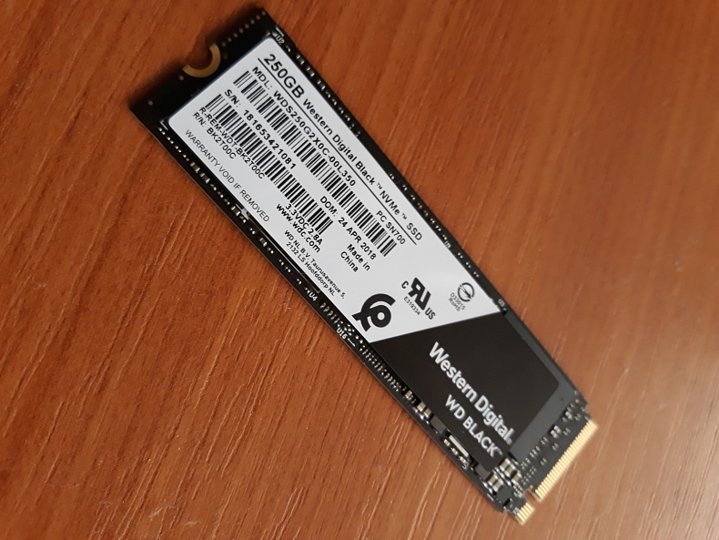 Recenze: SSD disk WD black M.2 NVMe 250 GB - opravdový rychlík