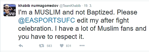 V UFC 2 z muslima udělali křesťana, tomu se to nelíbí