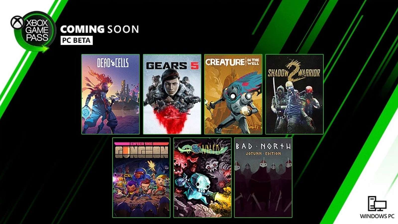 Xbox Game Pass pro PC dostane Gears 5, Dead Cells, Bad North a další