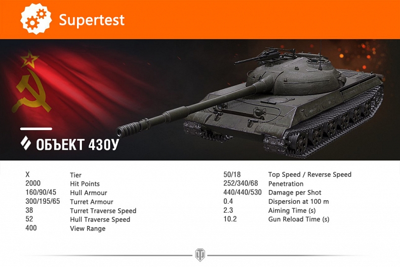 [World of Tanks] Supertest: Změny v linii Objecta 430