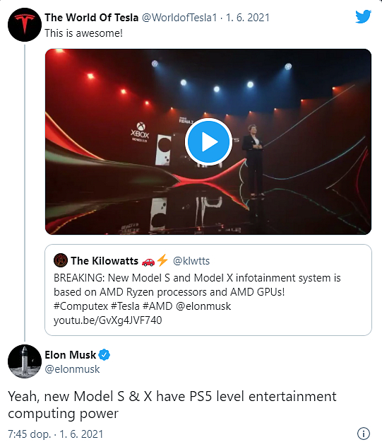 Nový Model S a Model X od Tesly má stejný výkon jako PlayStation 5