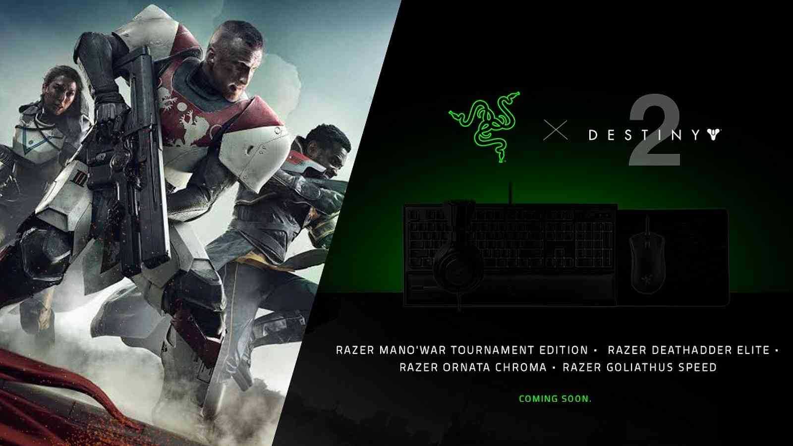 Razer pro vydání Destiny 2 připraví periferie ve speciálním designu