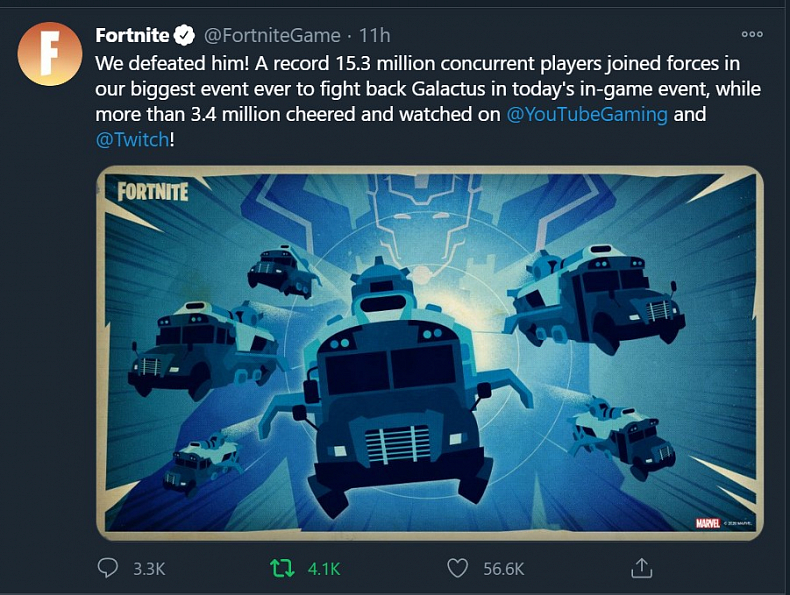 [Fortnite] Vyvrcholení Nexus War si nenechalo ujít 15 milionů hráčů