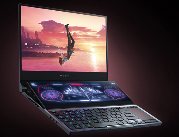 gaming laptop with second screen