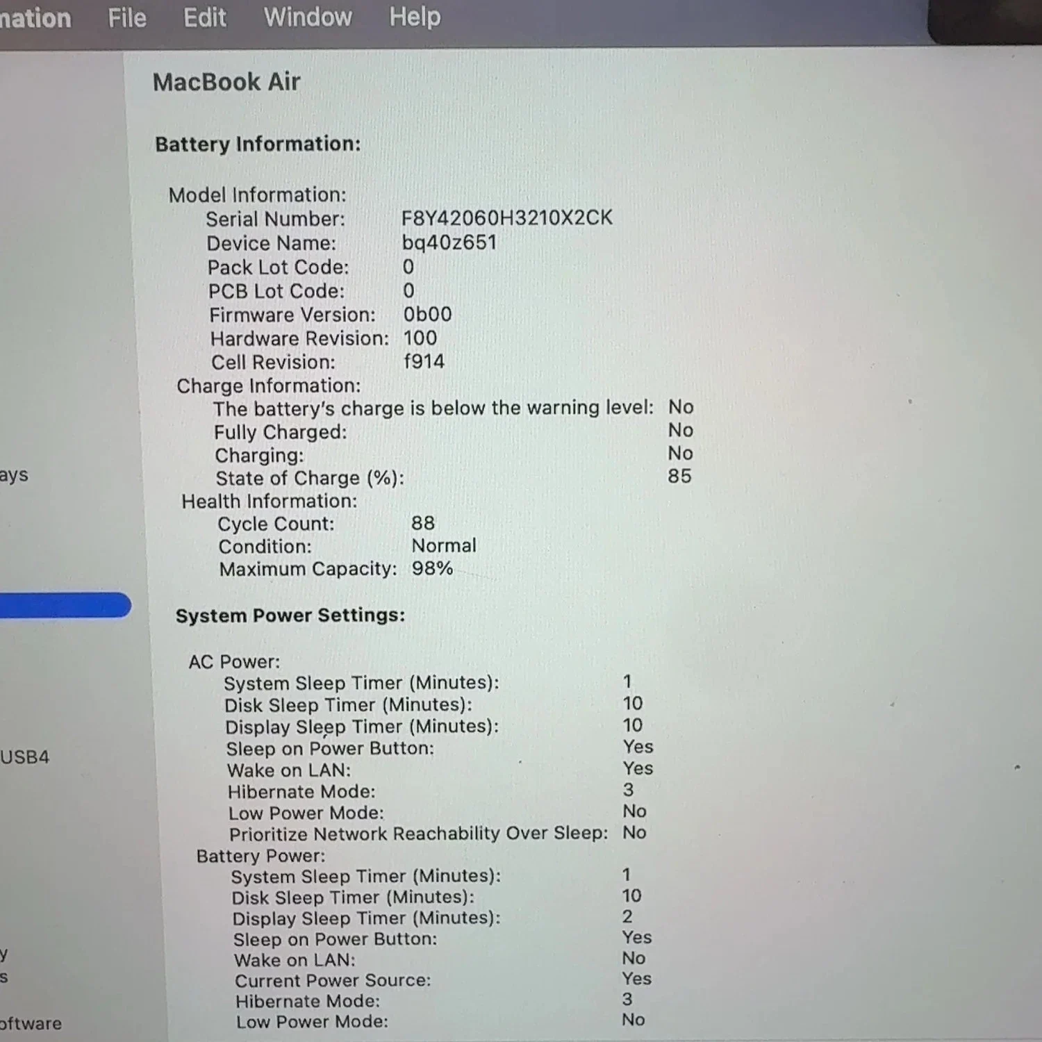 MacBook battery cycle count