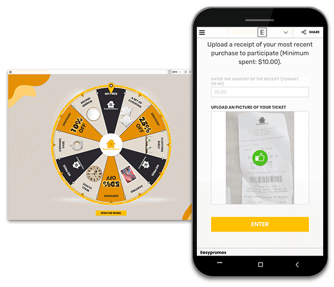 Validate Receipts with Spin the Wheel with OCR 