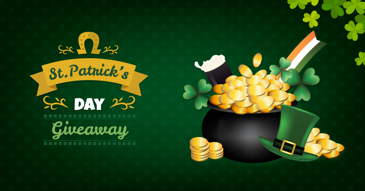 Facebook templates for a St. Patrick's Day giveaway