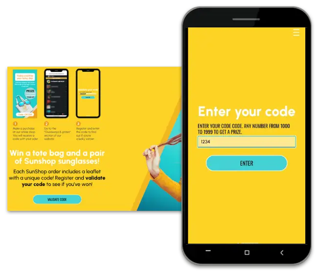 Winning codes app for fashion loyalty scheme