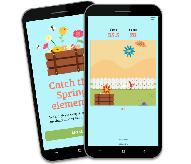 Spring Themed Falling Objects Game