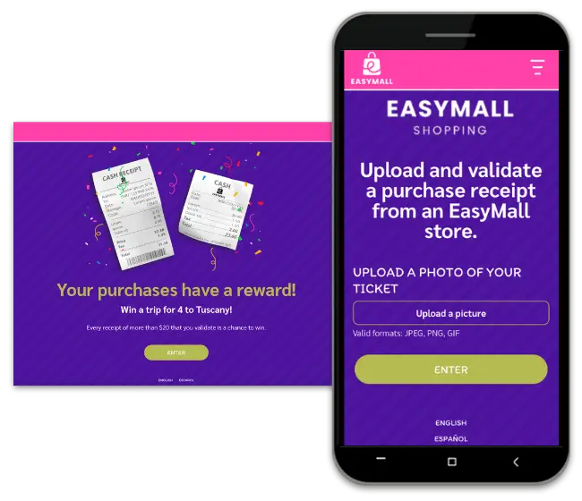 Receipt Validation App to enter a Prize draw