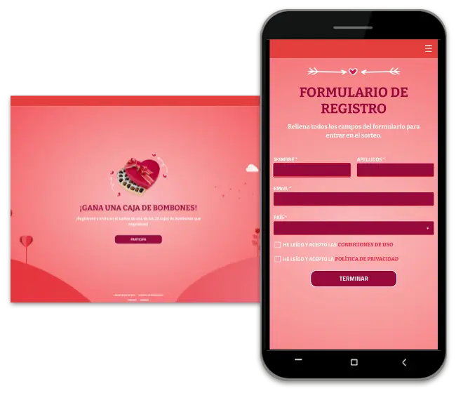 Sorteo con registro de San Valentín