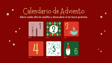 Calendario de Adviento estilo Marrón