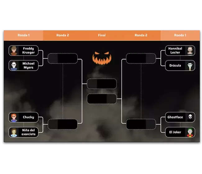 Torneo de personajes de terror (Halloween)