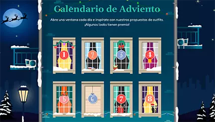 Calendario de adviento estilo ventanas