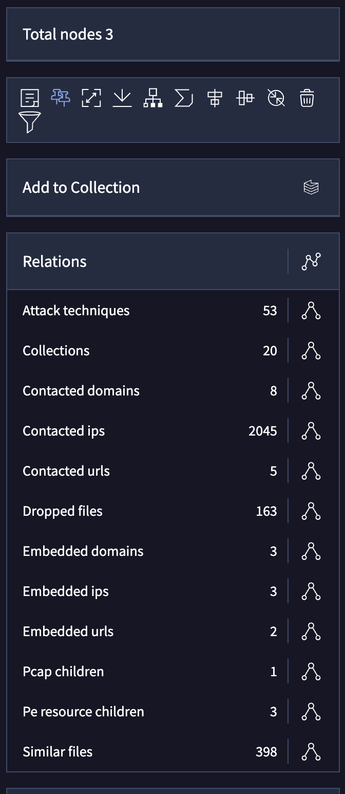 VTGraph mutiple nodes menu